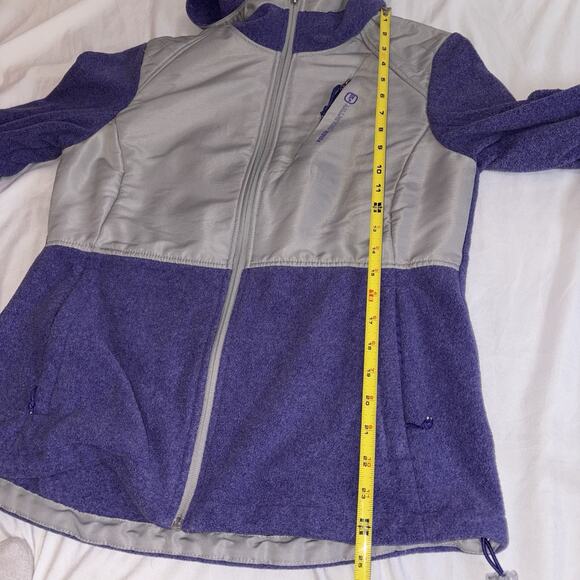 Free Country Long Sleeve Hooded Jacket Full Front Zip Purple Gray Size MEDIUM - Picture 12 of 12